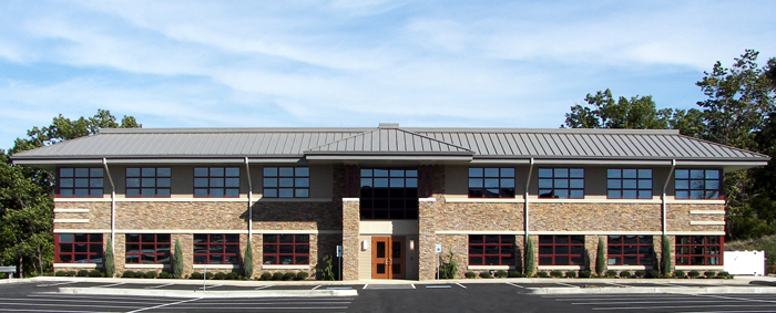 SnapLok metal roofing and matching snow guards adorn this Celtic Healthcare building in PA
