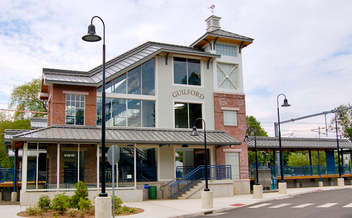 Series 300 from IMETCO helps this Shore Line East commuter rail station blend into picturesque Guilford, CT